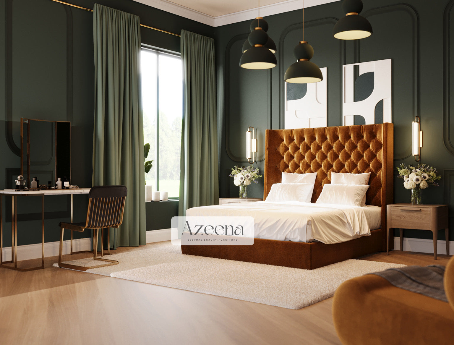 Lynn Winged Chesterfield Design Bed