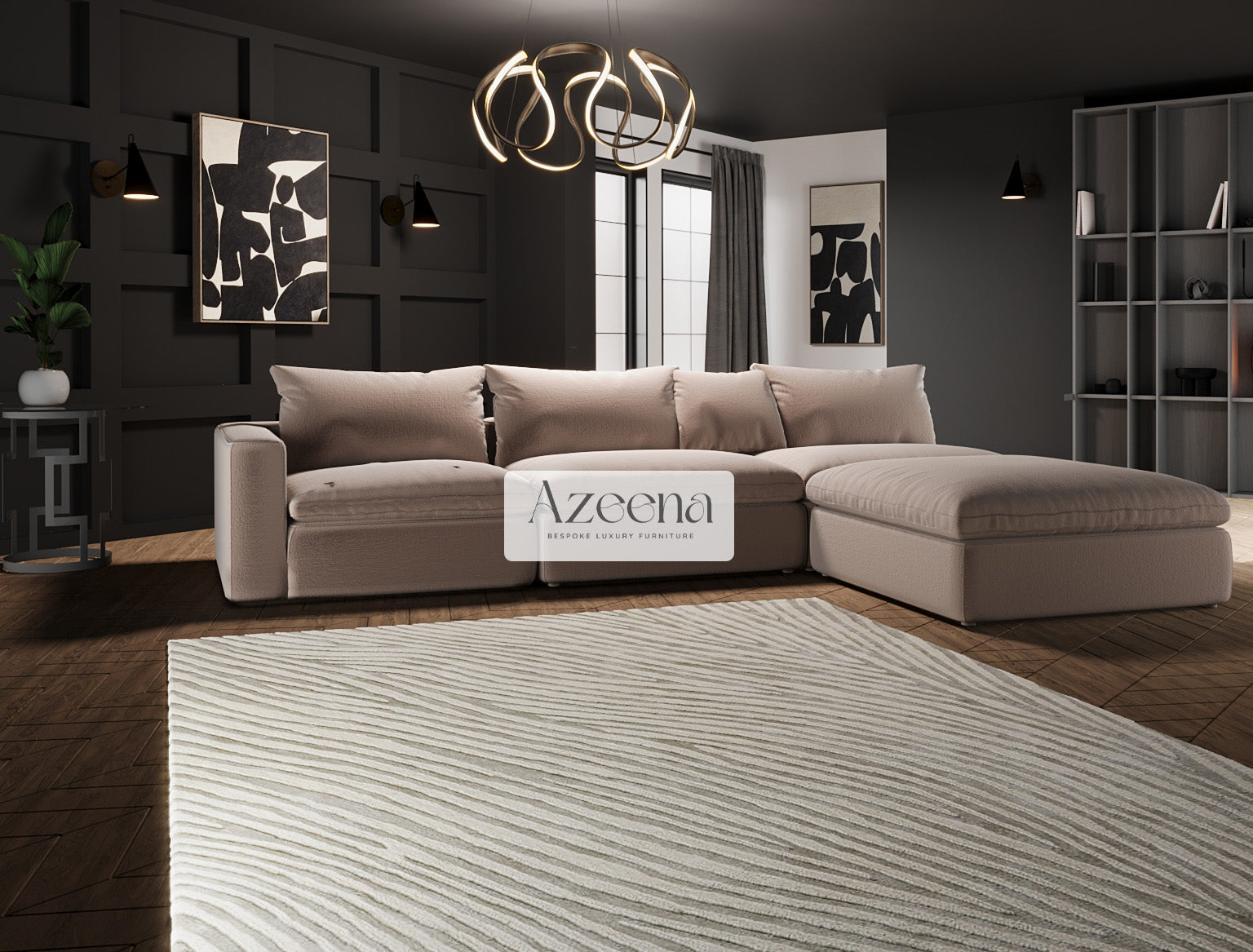 Cloud Luxe Corner Sofa Footstool End