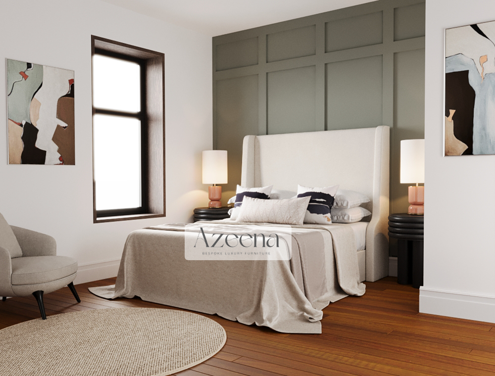 Jules Winged Curve Plain Bed