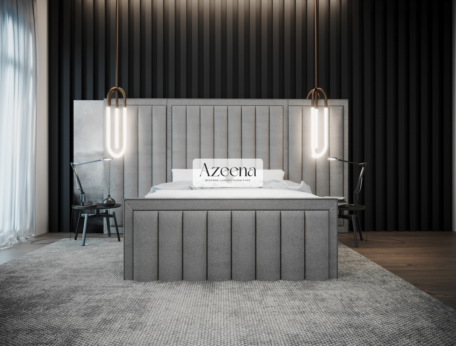 Cal Divan Ottoman Storage Wide and Extended Headboard Bed