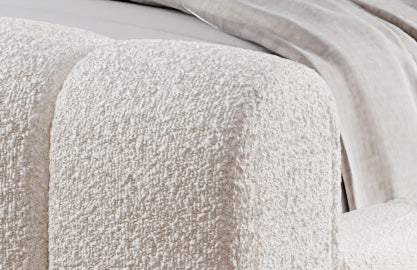 Paige Optional Ottoman Storage Wide and Extended Headboard Ottoman Bed