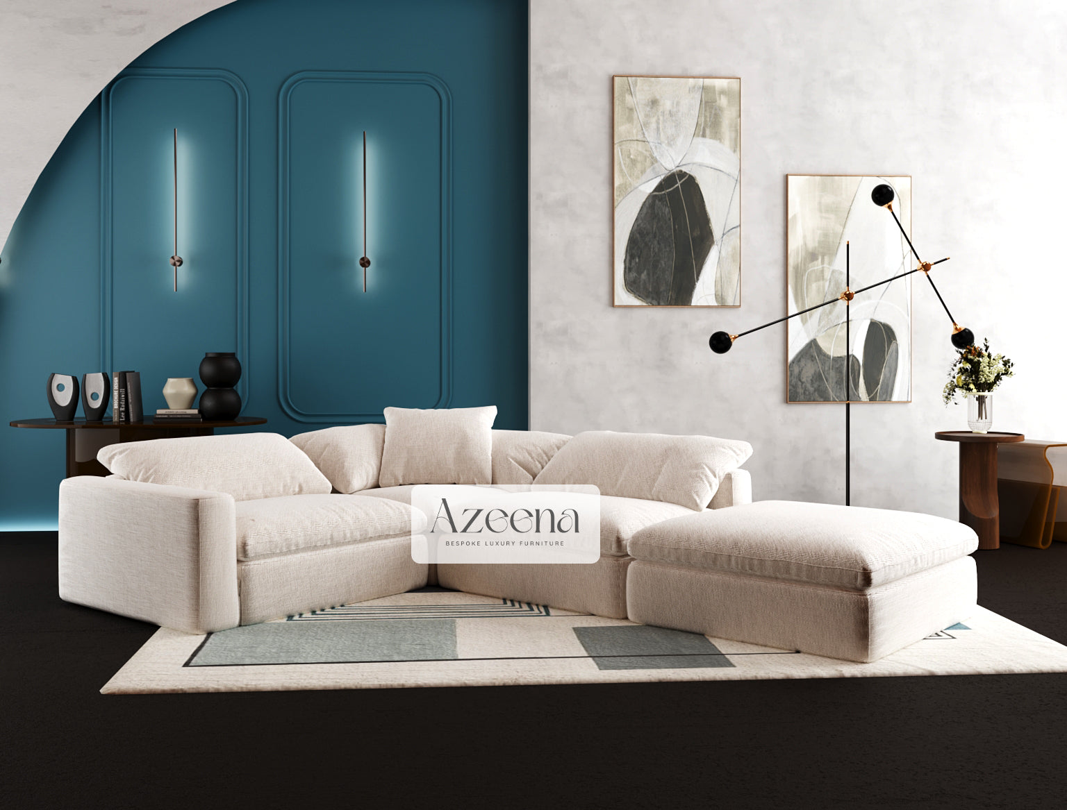 Cloud Luxe Corner Sofa Footstool End