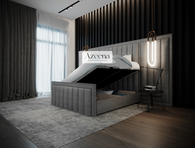 Cal Divan Ottoman Storage Wide and Extended Headboard Bed