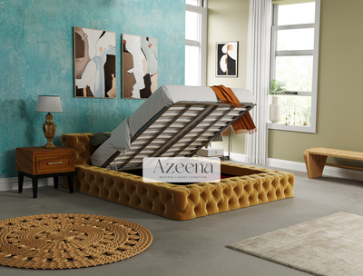 Kingston Ambassador Chesterfield Bed Frame with optional ottoman gas lift storage