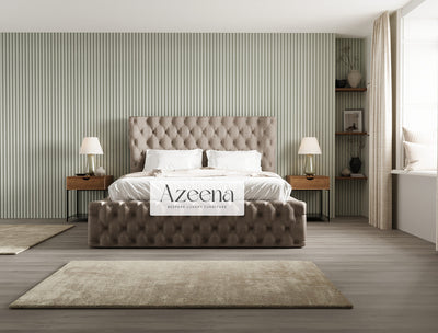 Luciano Round Winged Chesterfield Design Bed With Optional Storage