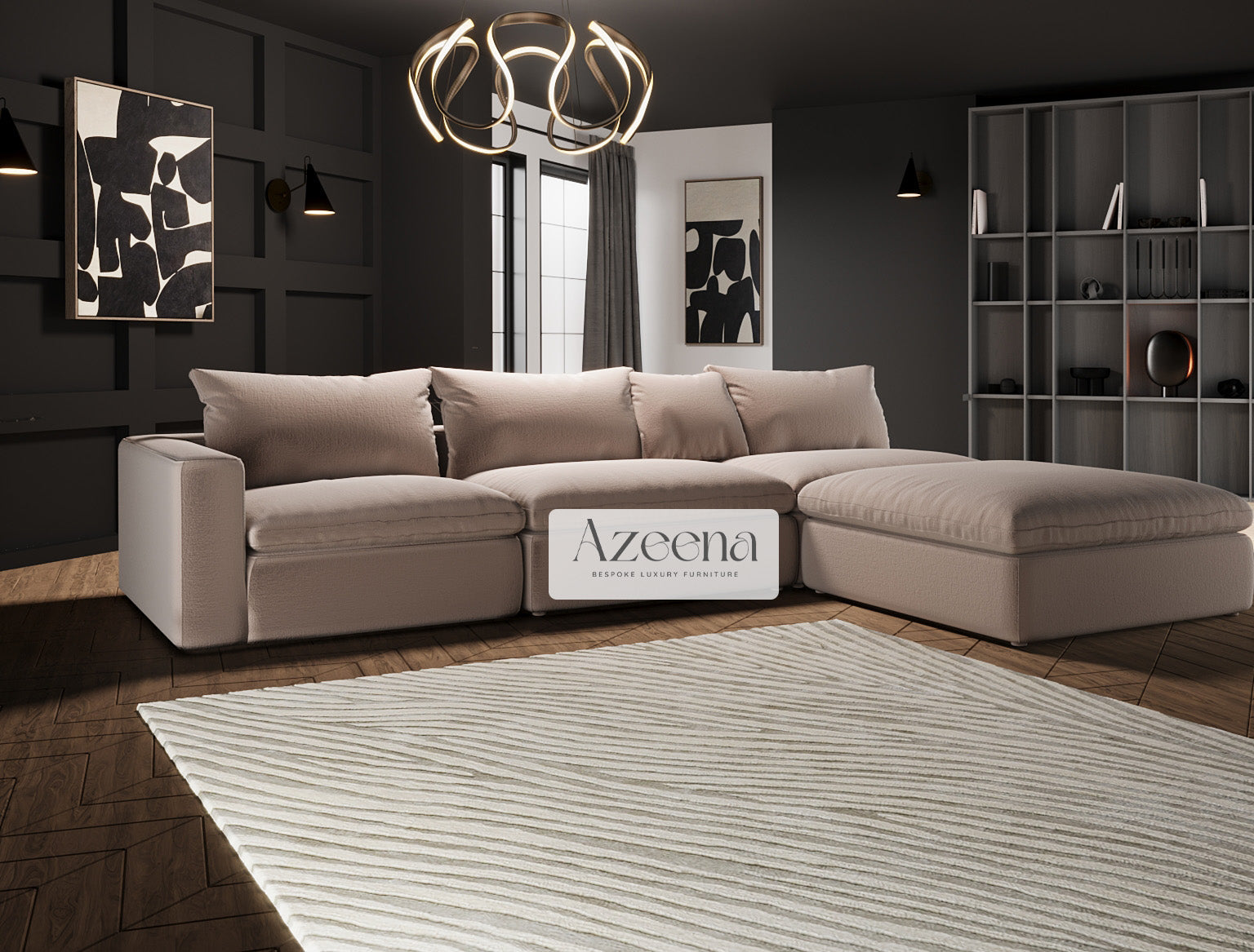 Cloud Luxe Corner Sofa Footstool End