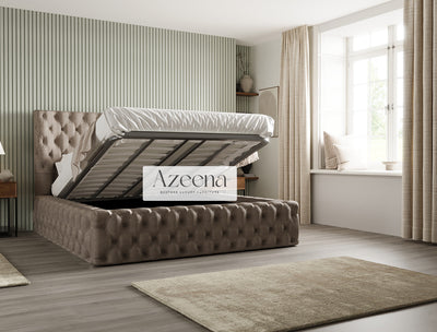 Luciano Round Winged Chesterfield Design Bed With Optional Storage